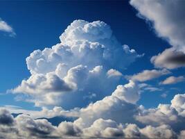 Beuatiful Clouds Pattern in Clear Sky photo