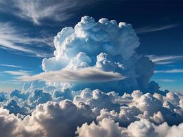 Beuatiful Clouds Pattern in Clear Sky photo