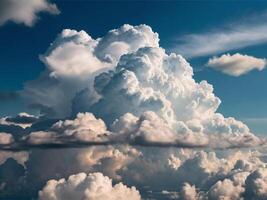 Beuatiful Clouds Pattern in Clear Sky photo