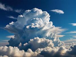 Beuatiful Clouds Pattern in Clear Sky photo