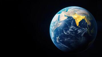 3D global view of Earth during La Nina, focusing on enhanced hurricane activity and cooler sea temperatures in the Pacific photo