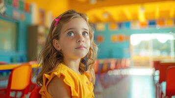 Education concept with a schoolchild receiving instruction and socializing photo