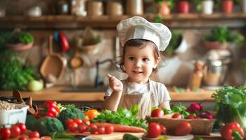 a child participating in a cooking class photo