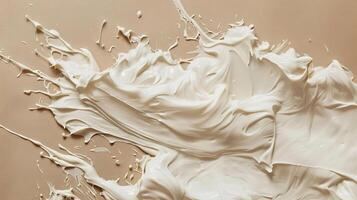 cream with an open texture, on beige background, in the style of carl kleiner, contour line, brushstrokeintensive, luminosity of water, chris labrooy, matte photo