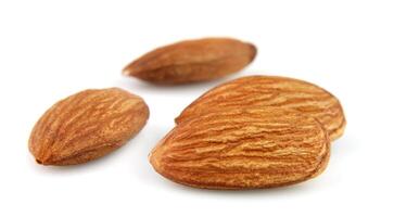 Grains of almonds photo