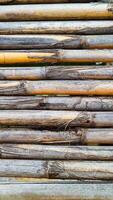 Background texture of dry reed cane. Flat lay, vertical frame, close-up photo