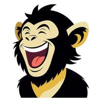 Capuchin Monkey laughs kawaii vector
