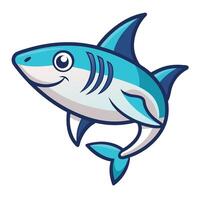 Caribbean Reef Shark learns kawaii vector