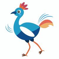 Cassowary bird dancing kawaii vector