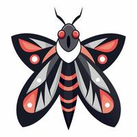Cecropia Moth cries kawaii vector