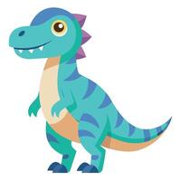 Ceratosaurus dinosaur stands kawaii vector