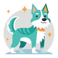 Cesky Fousek dog learns kawaii vector