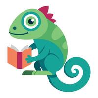 Chameleon learns kawaii vector