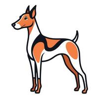 Cheagle dog stands kawaii vector
