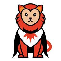 Cheetah lynx goes kawaii vector