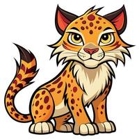 Cheetah lynx looks kawaii vector