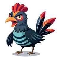 Chickadee bird jumps kawaii vector