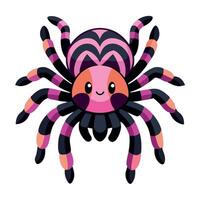 Chilean Rose Tarantula learns kawaii vector