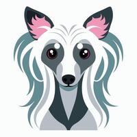 Chinese Crested Dog screams kawaii vector
