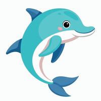 Chinese River Dolphin learns kawaii vector