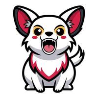 Chipoo dog screams kawaii vector