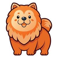 Chow Chow dog flies kawaii vector