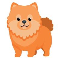 Chow Pom dog goes kawaii vector