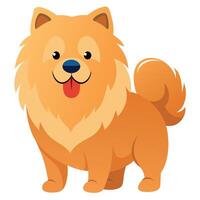 Chow Shepherd dog smiles kawaii vector