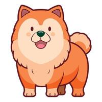 Chow Shepherd dog stay kawaii vector