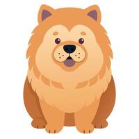 Chow Shepherd dog cries kawaii vector