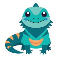 Chuckwalla iguana laughs kawaii vector