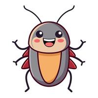 Click Beetle bug laughs kawaii vector
