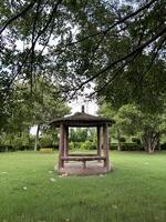 Serene Park Gazebo Surrounded by Nature photo
