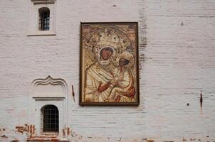 04.07.2024 Russia, Tikhvin, Tikhvin Assumption Monastery of the Mother of God, monastery territory. High quality photo
