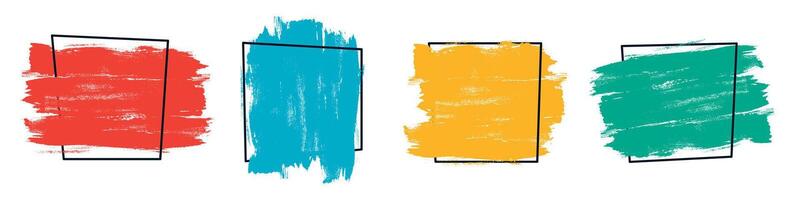 Dirty artistic design element, box, frame, banner or background for text. Grunge style. vector