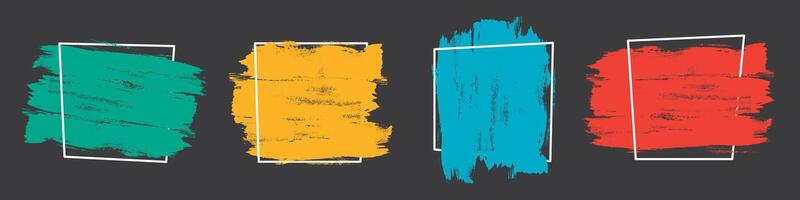 Dirty artistic design element, box, frame, banner or background for text. Grunge style. vector