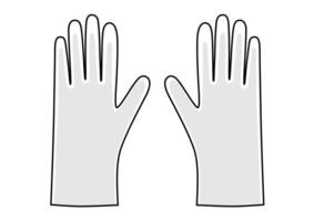 Protective rubber gloves icon in outline style vector