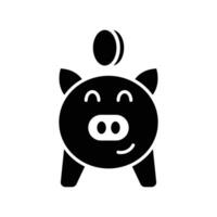 piggy bank icon design template simple and clean vector