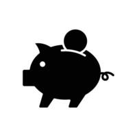 piggy bank icon design template simple and clean vector