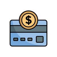 credit card icon design template simple and clean vector