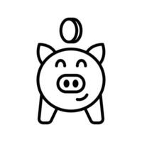 piggy bank icon design template simple and clean vector