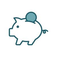 piggy bank icon design template simple and clean vector