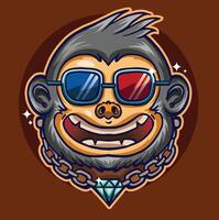 Monkey Pop Art vector