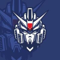 Flat Minimalist Robot Head Illustration Design vector