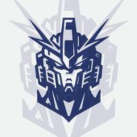 Flat Minimalist Robot Head Illustration Design vector