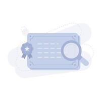 Certificate UI Illustration vector