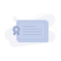 Certificate Empty State UI Illustration vector
