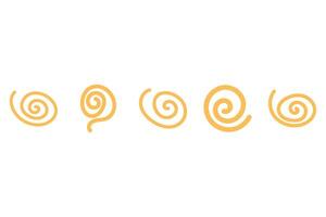 Decorative swirl line design set vector