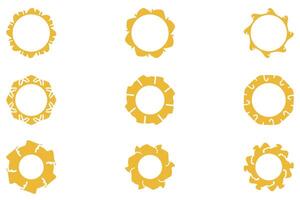 Decorative ornament frame set design vector