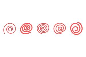 Decorative swirl line design set vector